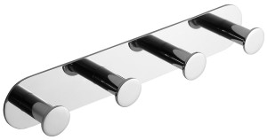 SAPHO XR221 X-ROUND haczyk samoprzylepny poczwórny, stal nierdzewna polerowana