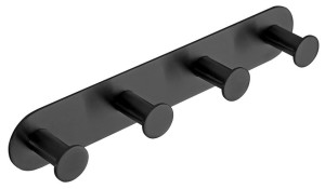 SAPHO XR221B X-ROUND BLACK 4-haczyk samoprzylepny, czarny mat