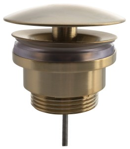 Silfra UD52596P Korek umywalkowy 5/4'', niezamykany, duży grzybek, 5-55mm, złoto mat