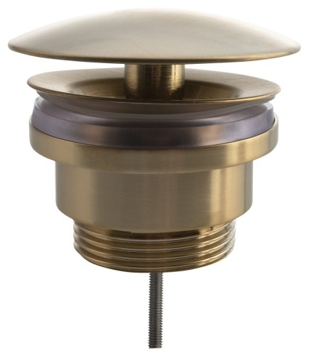 Korek umywalkowy 5/4'', niezamykany, duży grzybek, 5-55mm, złoto mat