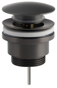 SAPHO CV1002GM Odpływ umywalkowy 5/4“, klik-klak, duży korek, 10-55mm, gun metal