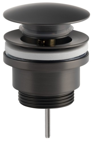 Odpływ umywalkowy 5/4“, klik-klak, duży korek, 10-55mm, gun metal