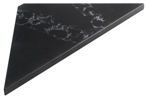 SAPHO ABELINE półka narożna Rockstone 200x200mm, czarny attica AE200-0598