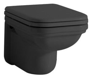 Kerasan 411531 WALDORF WC wiszące, 37x55cm, czarny mat