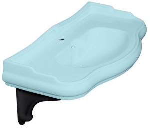 Kerasan 107931 RETRO ceramiczny reling do umywalki 105001, 1sztuka, czarny mat