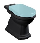 Kerasan 101231 RETRO misa do kompaktu WC 38,5x72cm, odpływ pionowy, czarny mat