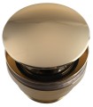 Odpływ umywalkowy 5/4", silent klik-klak, duży korek, 5-55 mm, złoto