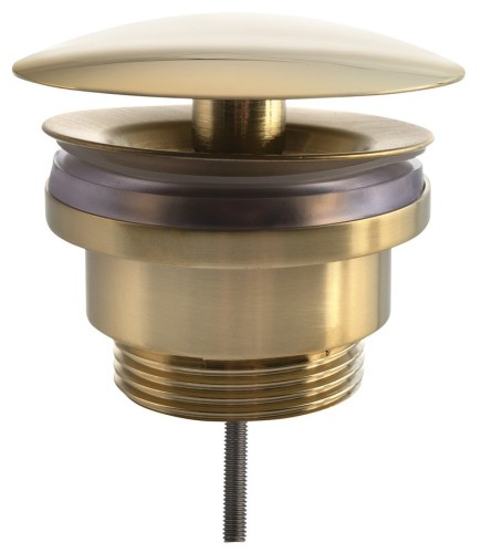 Korek umywalkowy 5/4'', niezamykany, duży grzybe, 5-55mm, złoto