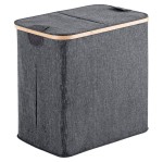 Gedy 133808 YOSHI kosz na bieliznę 53x51x34cm, bambus, szary
