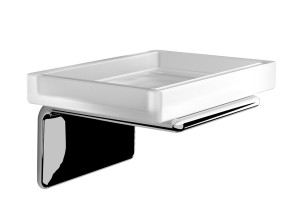 Gedy A91113 IL GIGLIO mydelniczka, szkło mleczne, chrom