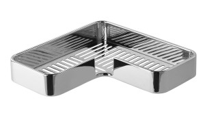 Gedy A98313 IL GIGLIO półka narożna do kabiny prysznicowej, 255x42x255mm, chrom