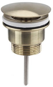 SAPHO Odpływ umywalkowy 5/4'', niezamykany, duży korek, 10-55mm, złoto mat 542.742.5GB