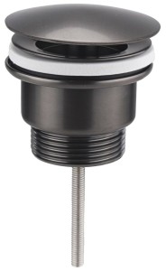 SAPHO Odpływ umywalkowy, 5/4" niezamykany, 10-55mm, duży korek, gun metal 542.742.5GM