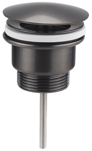 Odpływ umywalkowy, 5/4" niezamykany, 10-55mm, duży korek, gun metal