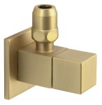 SAPHO SL219 Zawór kątowy z nakrętką,  kwadratowy, 1/2" x 3/8", złoto mat