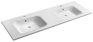 SAPHO AC161 ARECA umywalka kompozytowa podwójna 161x51,5cm, biały