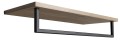 SKA półka na ręczniki z relingiem 600x250mm, dąb/czarny mat