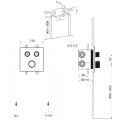 SMART SELECT bateria prysznicowa termostatyczna podtynkowa, box, 2 wyjścia, złoty mat