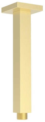Ramię prysznicowe, kwadratowy, 200mm, złoto mat