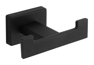 AQUALINE 1416-23B APOLLO wieszak podwójny, czarny mat