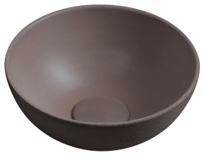 SAPHO MR26015 MINOR umywalka betonowa nablatowa, średnica 26cm, ciemny brąz