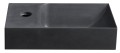 PICCOLINO umywalka betonowa, 30,8x17cm, bateria z lewej strony, antracyt