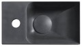 PICCOLINO umywalka betonowa, 30,8x17cm, bateria z lewej strony, antracyt