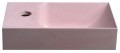 PICCOLINO umywalka betonowa, 30,8x17cm, bateria z lewej strony, różowy