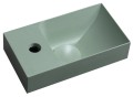 PICCOLINO umywalka betonowa, 30,8x17cm, bateria z lewej strony, zielony