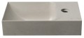 PICCOLINO umywalka betonowa, 30,8x17cm, bateria z prawej strony, piaskowy