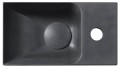 PICCOLINO umywalka betonowa, 30,8x17cm, bateria z prawej strony, antracyt