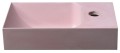PICCOLINO umywalka betonowa, 30,8x17cm, bateria z prawej strony, różowy