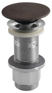 SAPHO FG915 Korek umywalkowy 5/4'', klik-klak, betonowy grzybek, 10-80mm, ciemny brąz