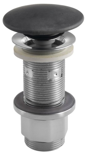Korek umywalkowy 5/4'', klik-klak, betonowy grzybek, 10-80mm, antracyt