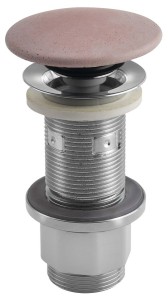 SAPHO FG921 Korek umywalkowy 5/4'', klik-klak, betonowy grzybek, 10-80mm, różowy