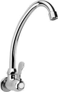 AQUALINE ZY1813 Zawór kulowy ścienny 1/2", obrotowa wylewka, chrom
