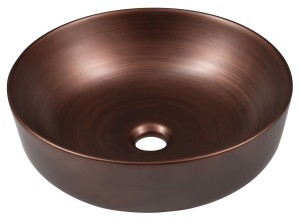 SAPHO PI040 PRIORI umywalka ceramiczna nablatowa, średnica 41,5cm, miedź