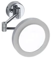 X-ROUND wiszące lusterko kosmetyczne LED, średnica 200mm, chrom