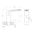Bateria sensorowa stojąca z regulacją temperatury, 6V DC (4xAA), chrom