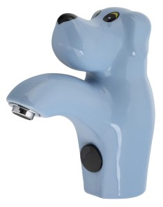 SAPHO PS402B Bateria sensorowa ceramiczna stojąca, 6V DC (4xAA), pies, niebieski