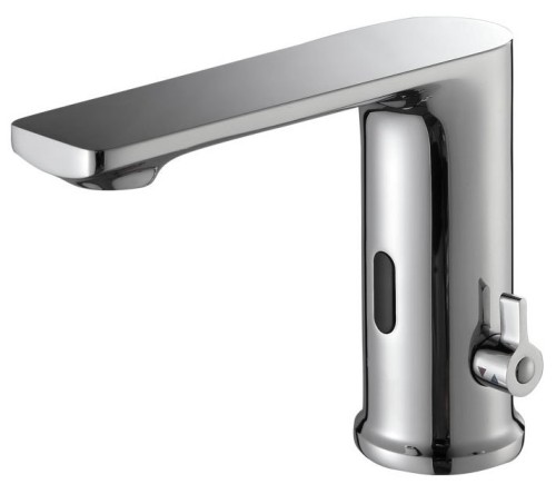 Sensorowa bateria stojąca z regulacją temperatury, 6V DC (4xAA), chrom