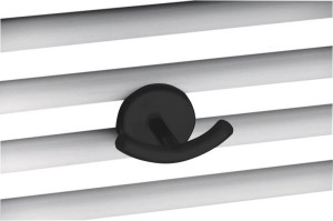 AQUALINE 1801-23B Haczyk podwójny do grzejników równych i obłych, czarny mat