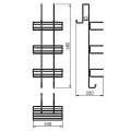 CHROM LINE druciana półka prysznicowa 240x680x220mm, chrom