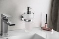 LARISSA mydleniczka 250ml, skło mleczne, chrom
