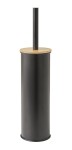 Gedy 1434 KENTA szczotka WC do postawienia, czarny mat/bambus