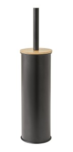Gedy 1434 KENTA szczotka WC do postawienia, czarny mat/bambus