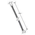 POWERFLEX wąż prysznicowy metalowy, 150cm, złoty