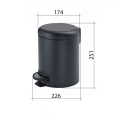 POTTY kosz na śmieci 3l, Soft Close, gun metal