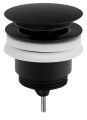 Odpływ umywalkowy 5/4”, klik-klak, duży korek, 10-45mm, czarny mat