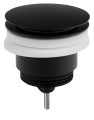 Odpływ umywalkowy 5/4”, klik-klak, duży korek, 10-45mm, czarny mat